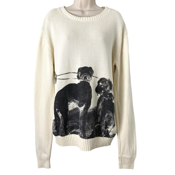 Basketcase Sweater Dogs on A Leash Graphic Like New - Picture 5 of 13